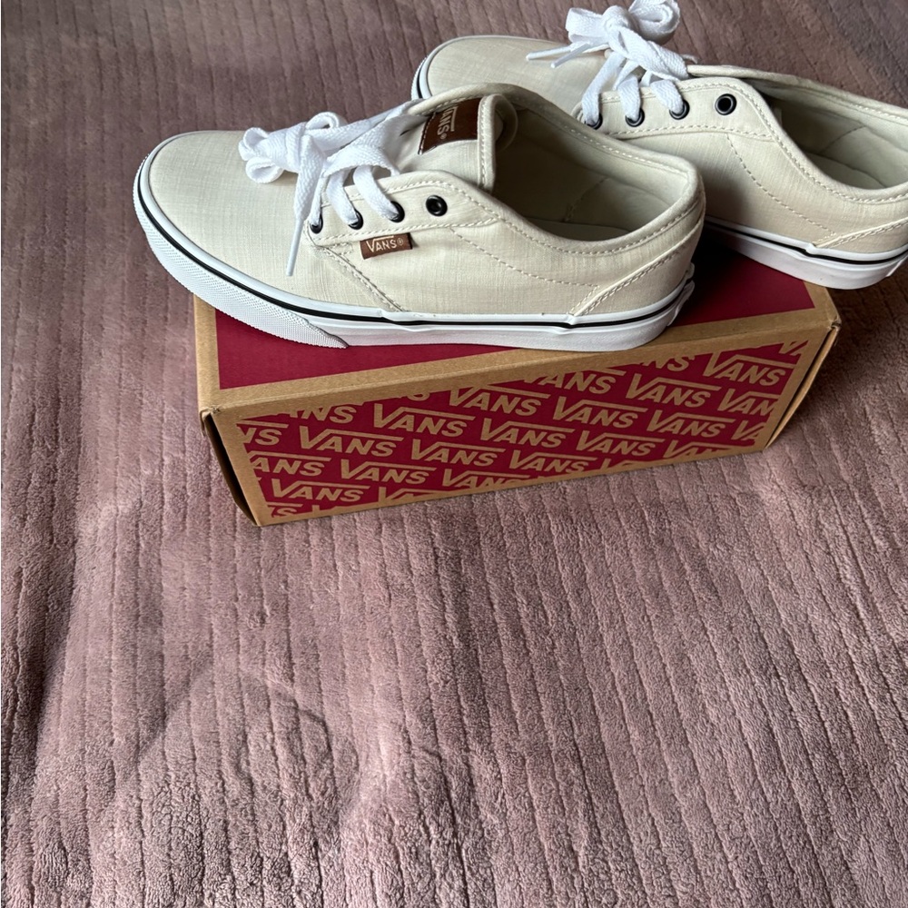 Vans Kids Off-White Canvas Sneakers